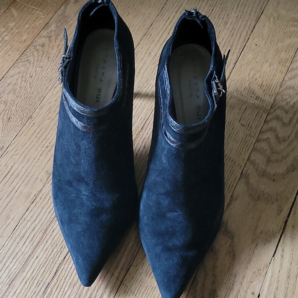 Barbara Bui black suede ankle boots